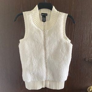 White Faux Fur Vest